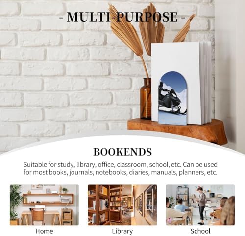 Heavy Duty Wooden Book Ends with Non-Slip Base