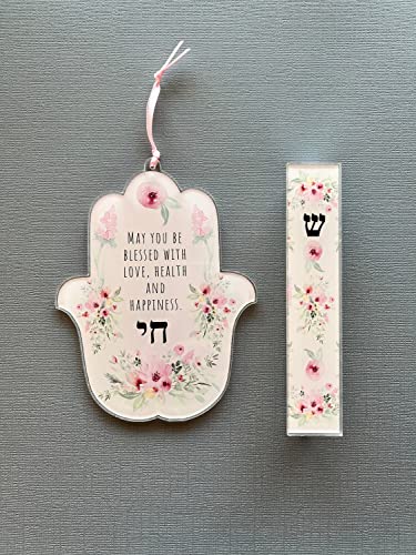 Lea Joelle Handmade Hamsa and Mezuzah Gift Set
