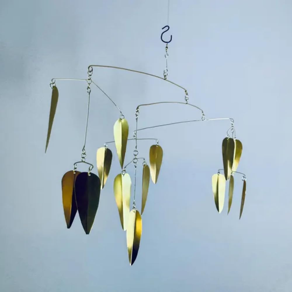 Pure Brass Weeping Willow Hanging Mobile 34W x 17H