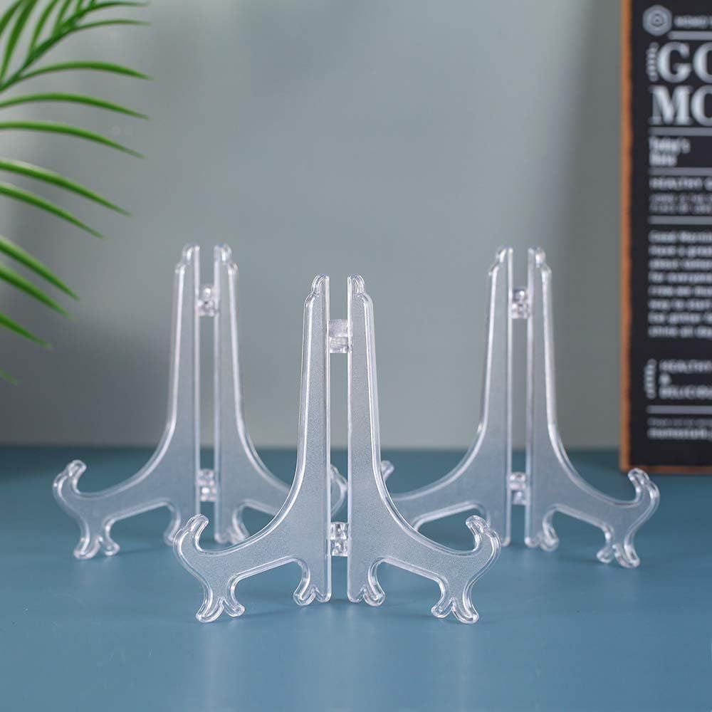Artliving 6 Inch Clear Plastic Easels for Display