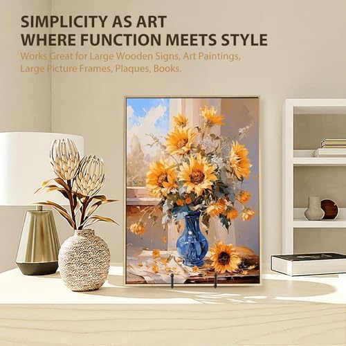12 Inch Oversized Plate Display Stand - 2 Pack Black Metal Easel
