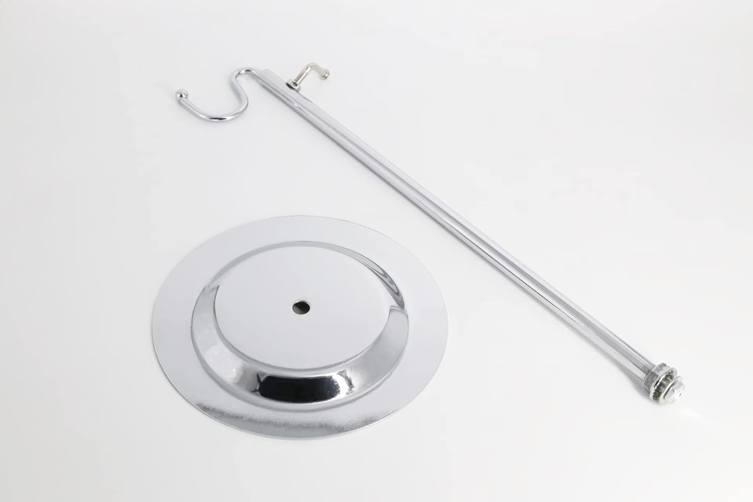 Adjustable Chrome Hook Display Stand for Handbags and Accessories