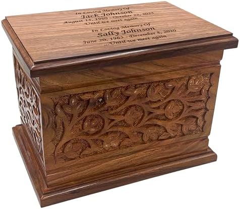 Extra Large Personalized Wooden Cremation Urn for Ashes