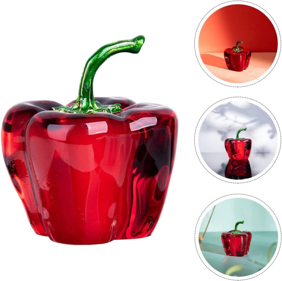 BESPORTBLE Crystal Bell Pepper Decor Figurine