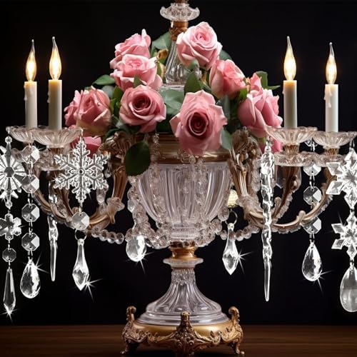 18pcs Crystal Christmas Ornaments Set for Tree Decorations