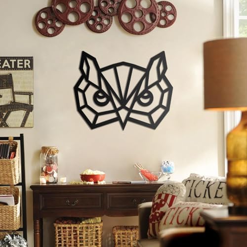 BONPERLA Geometric Owl Wall Art - Modern Minimalist Decor