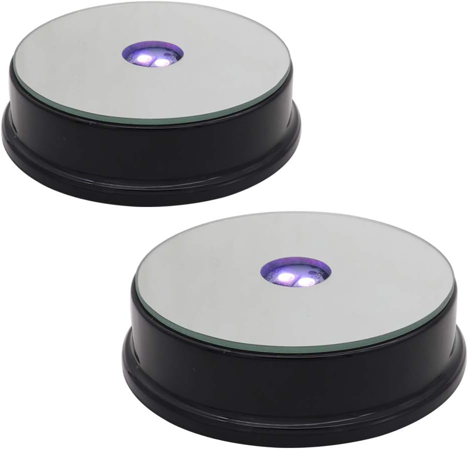 LED Black Display Base with Multicolor Changing Light