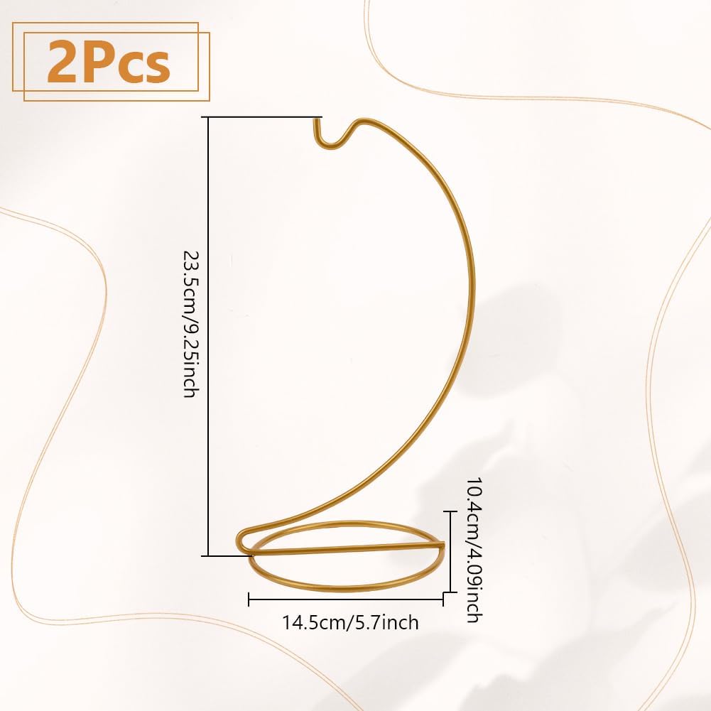 2pcs Golden Iron Wire Hanging Display Stand for Decorations