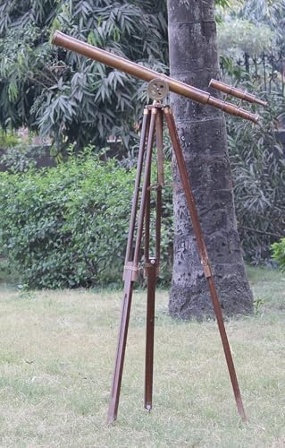 Nautical Brass Double Barrel Telescope with Tripod