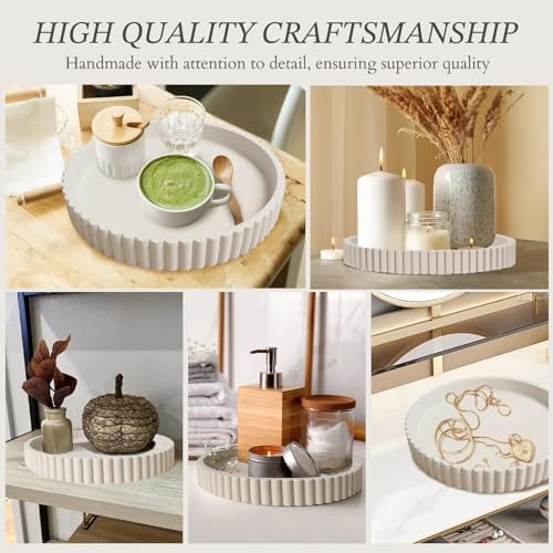 Large Round Decorative Tray for Coffee Table