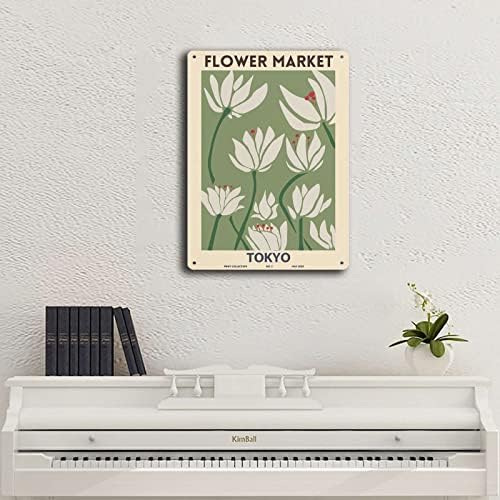 Metal Signs Tokyo Flower Market Tin Sign