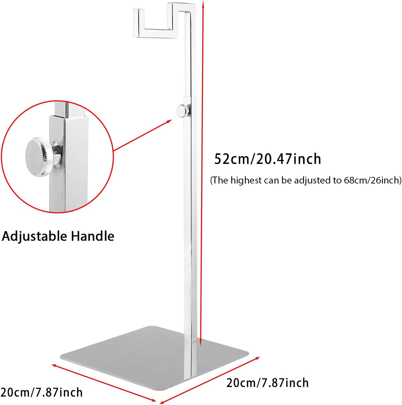 Polmart Adjustable Hanger Display Stand for Bags Wreaths Crafts
