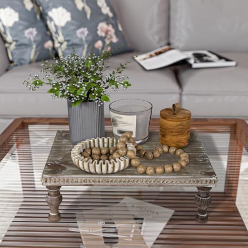 MAONAME Wood Display Risers Decorative Tray