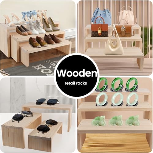 3-Tier Wooden Display Stands for Cupcakes Jewelry and Collectibles