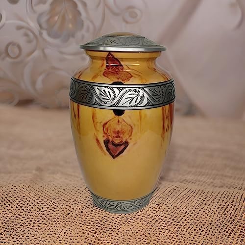 Classic Wood Finish Cremation Urn for Adult Ashes 200 Cubic Inches