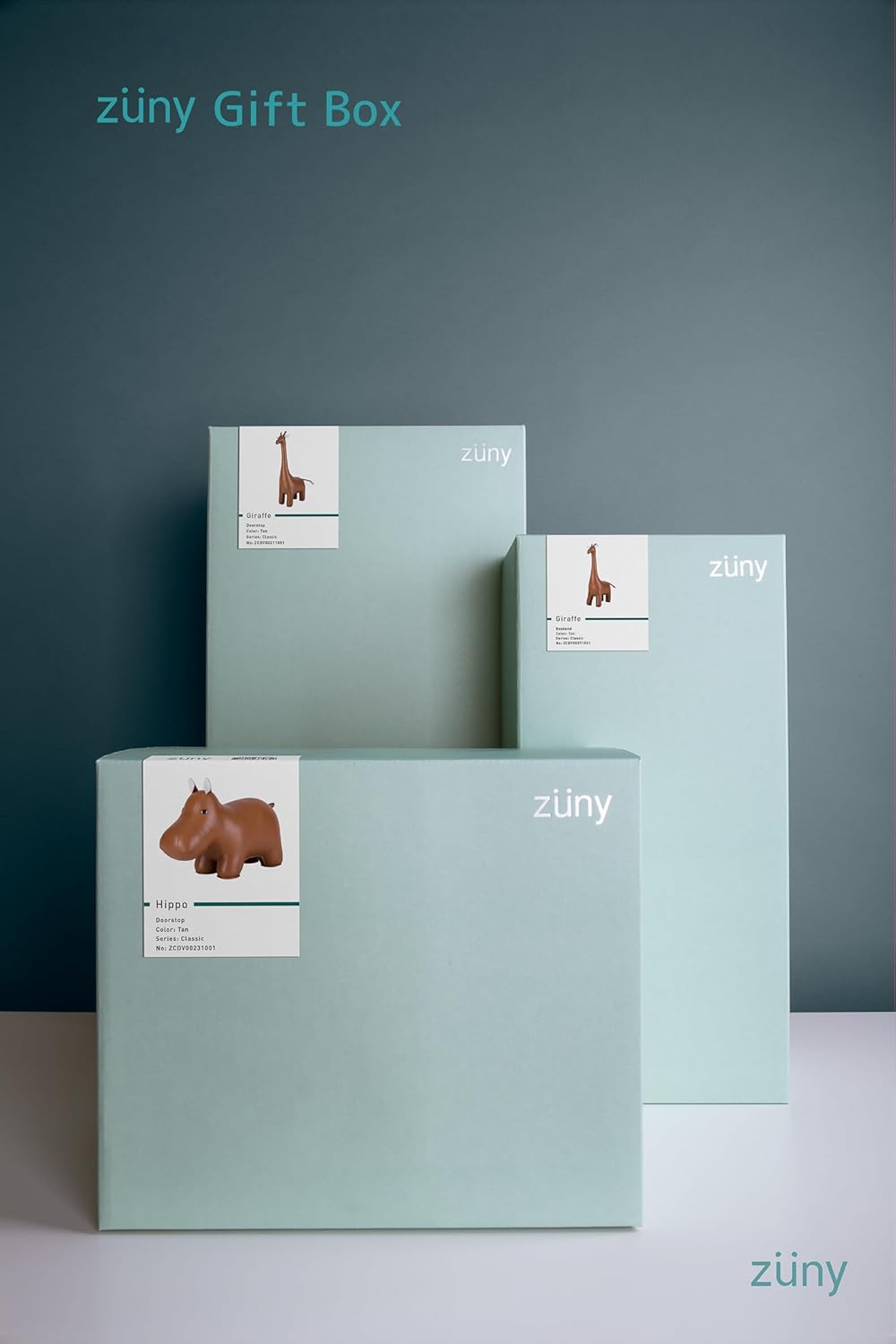 Leather Bookend Elephant Abby Zuny Series Tan Wheat