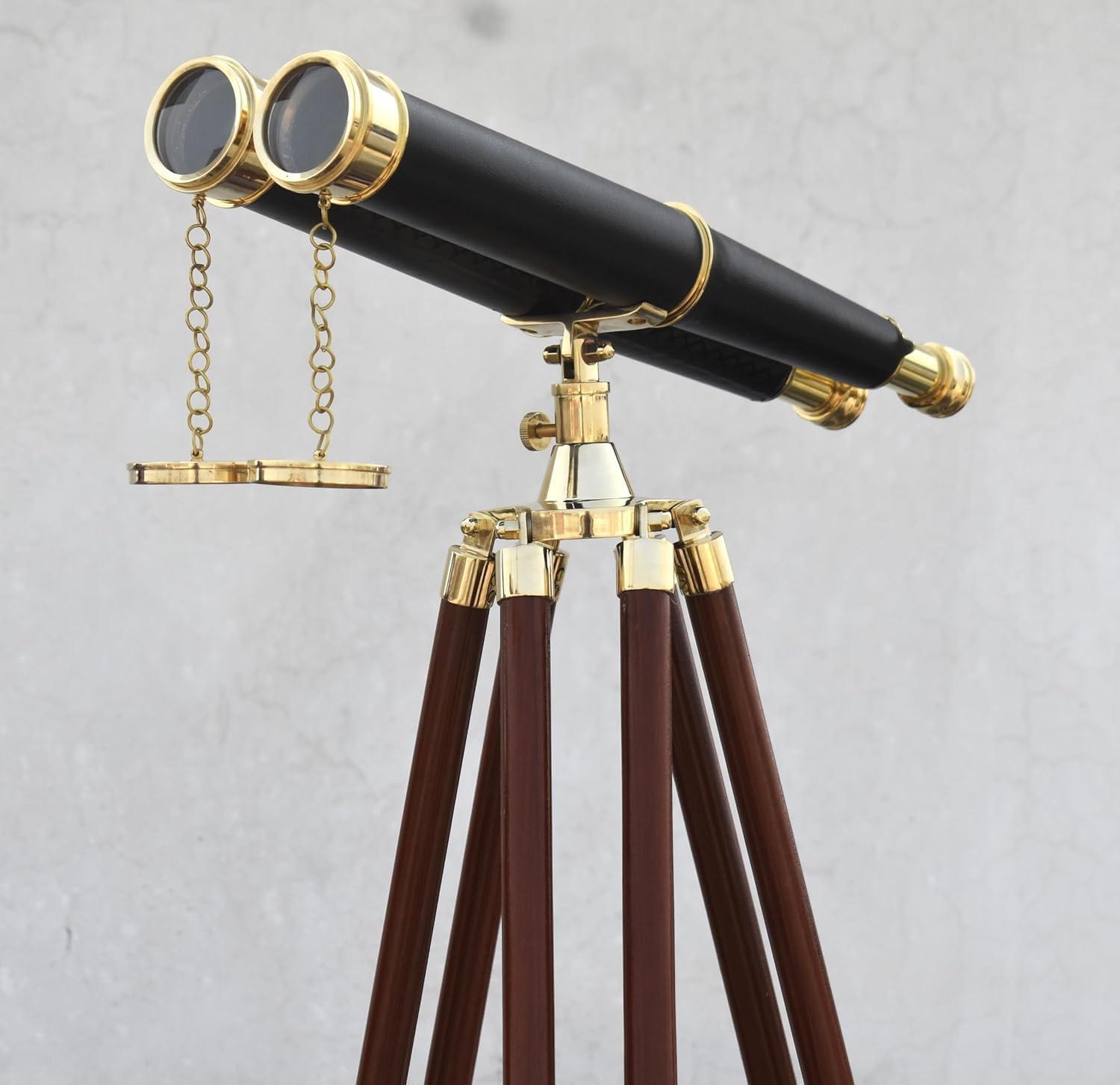 Brass Nautical Binocular with Tripod Stand