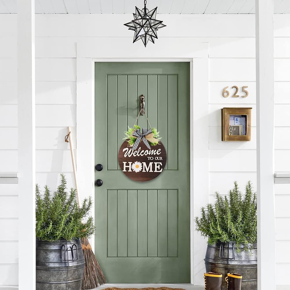 Seasonal Welcome Sign with 4 Wreaths and 14 Icons