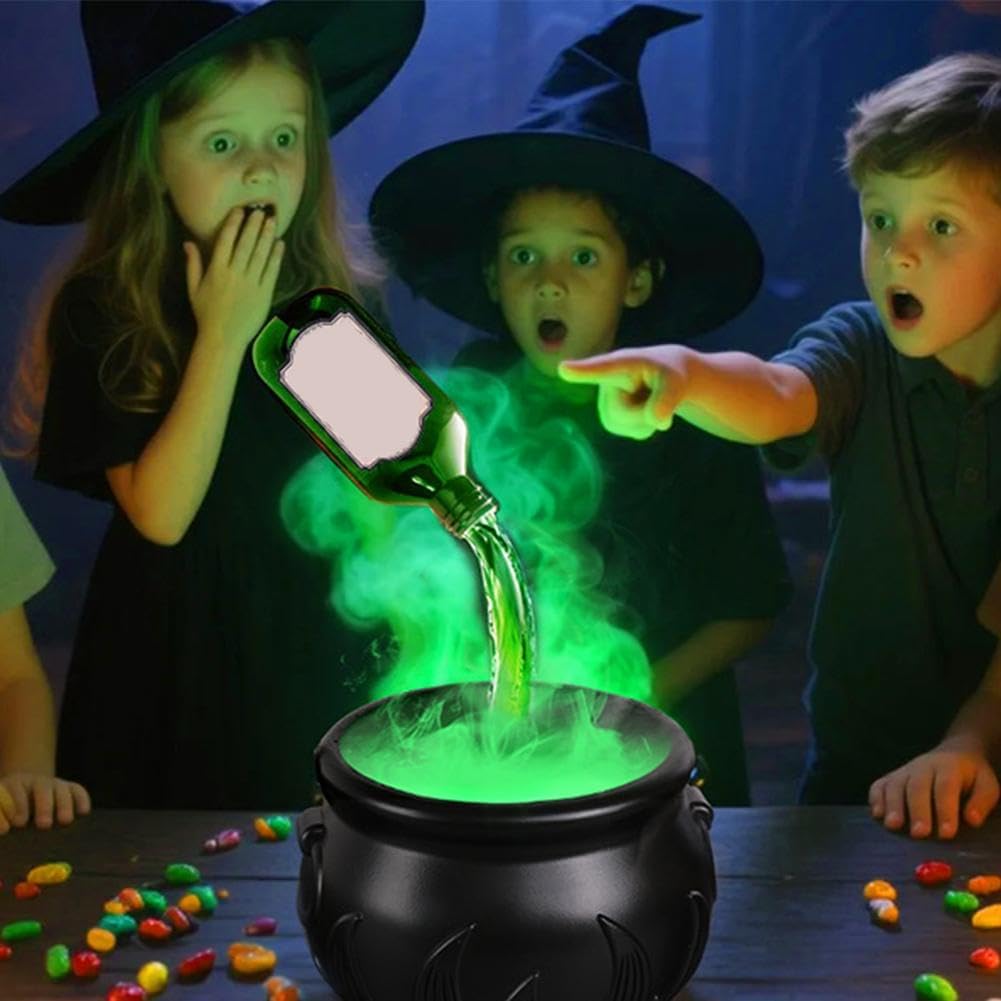 Halloween Decor Cauldron with Floating Potions and Diffuser