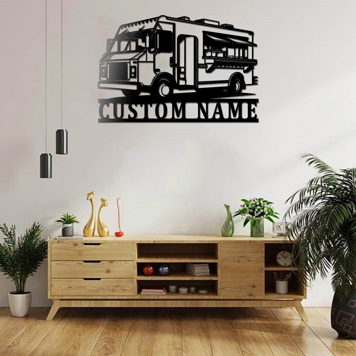 Custom Food Truck Metal Wall Art Sign Personalized Home Decor