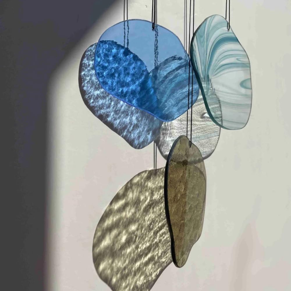 ZHANGBH Wall Art Glass Hanging Mobile