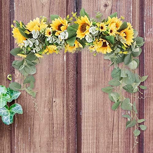 Firlar Artificial Sunflower Swag 18 Inch Decor