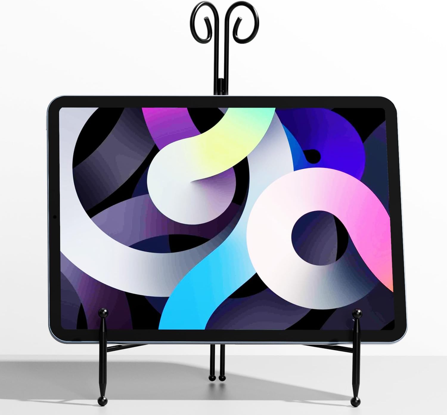 Black Iron Plate Stand for Display 8 Inch 1 Pack