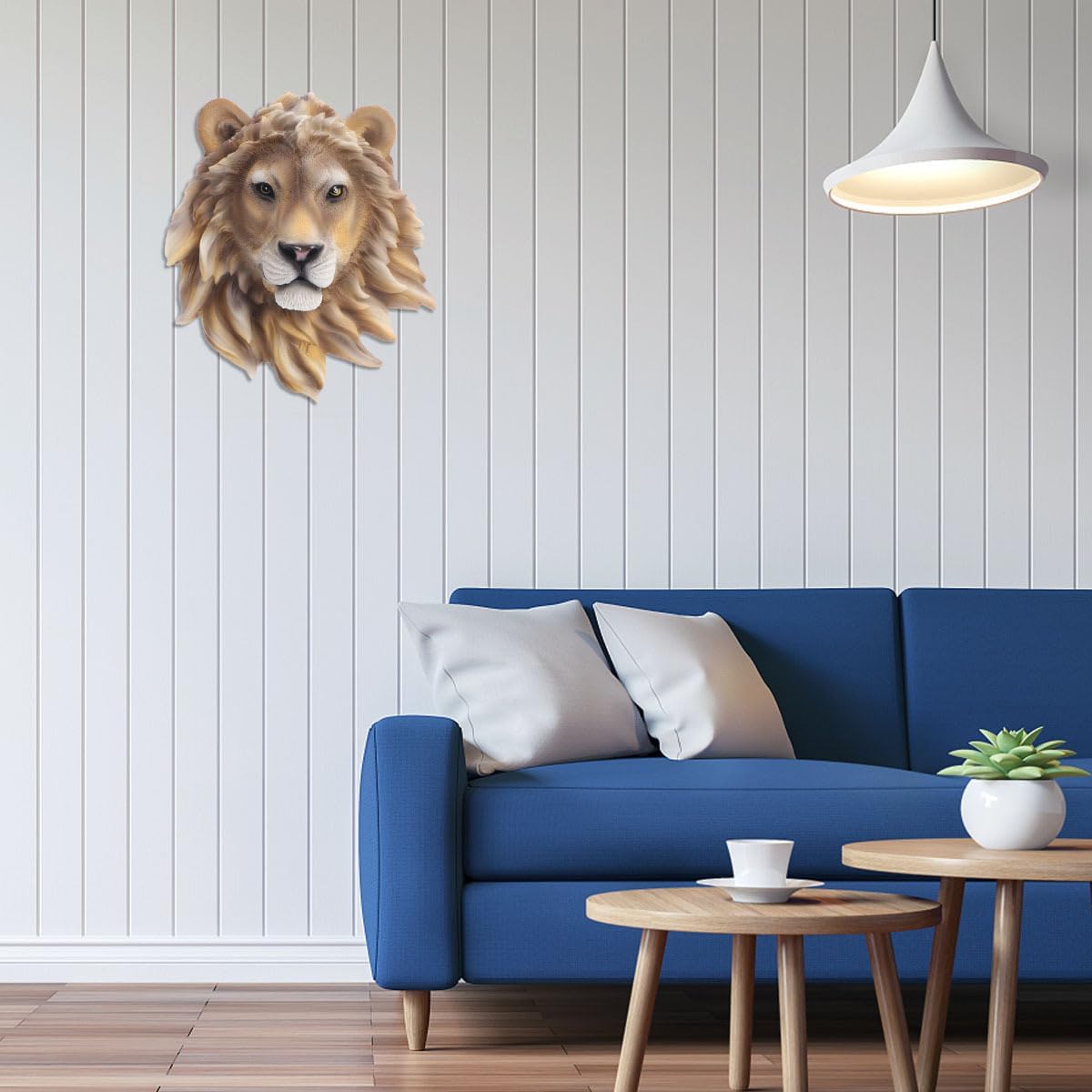 ULTNICE Rustic Resin Lion Head Wall Hanging Decor