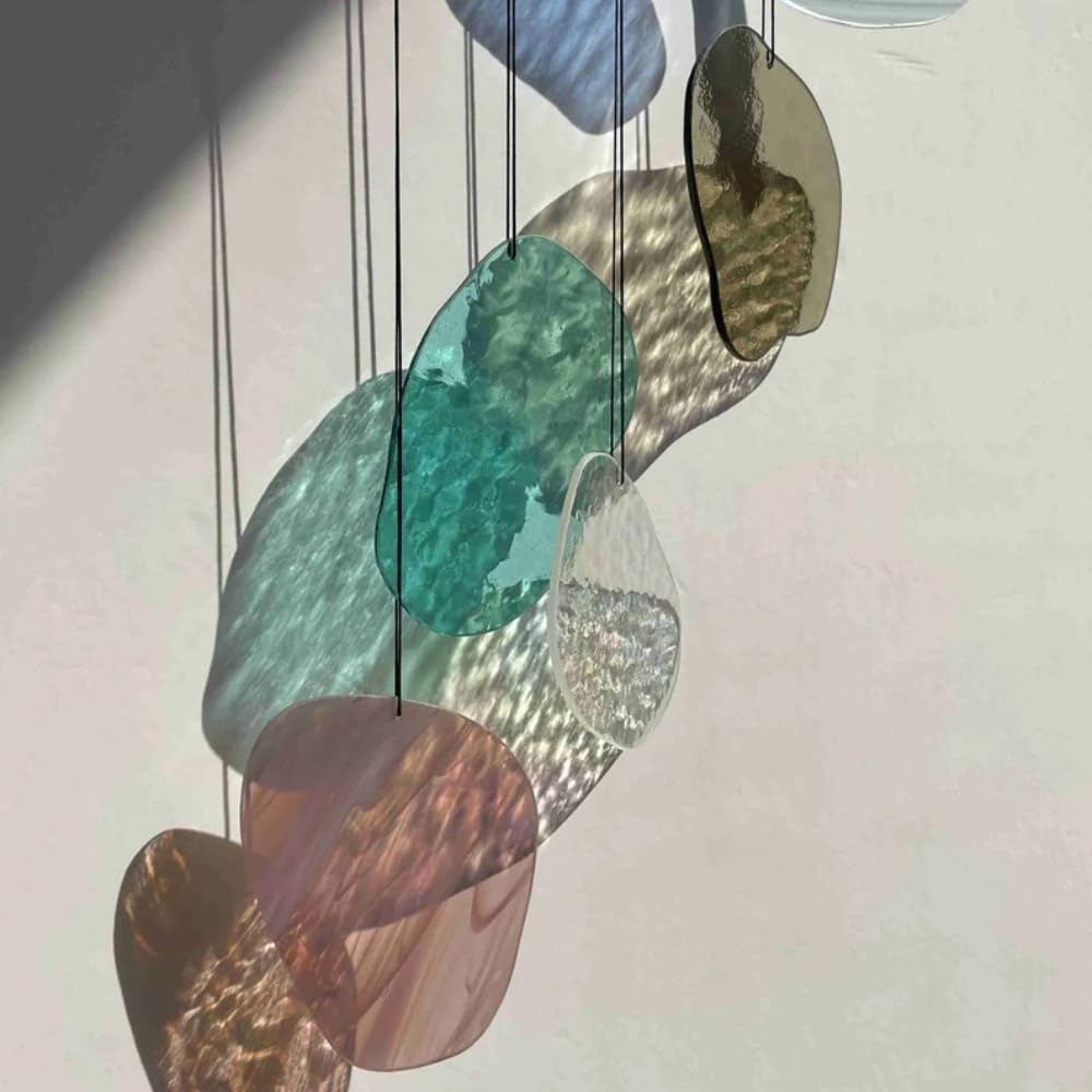 ZHANGBH Wall Art Glass Hanging Mobile