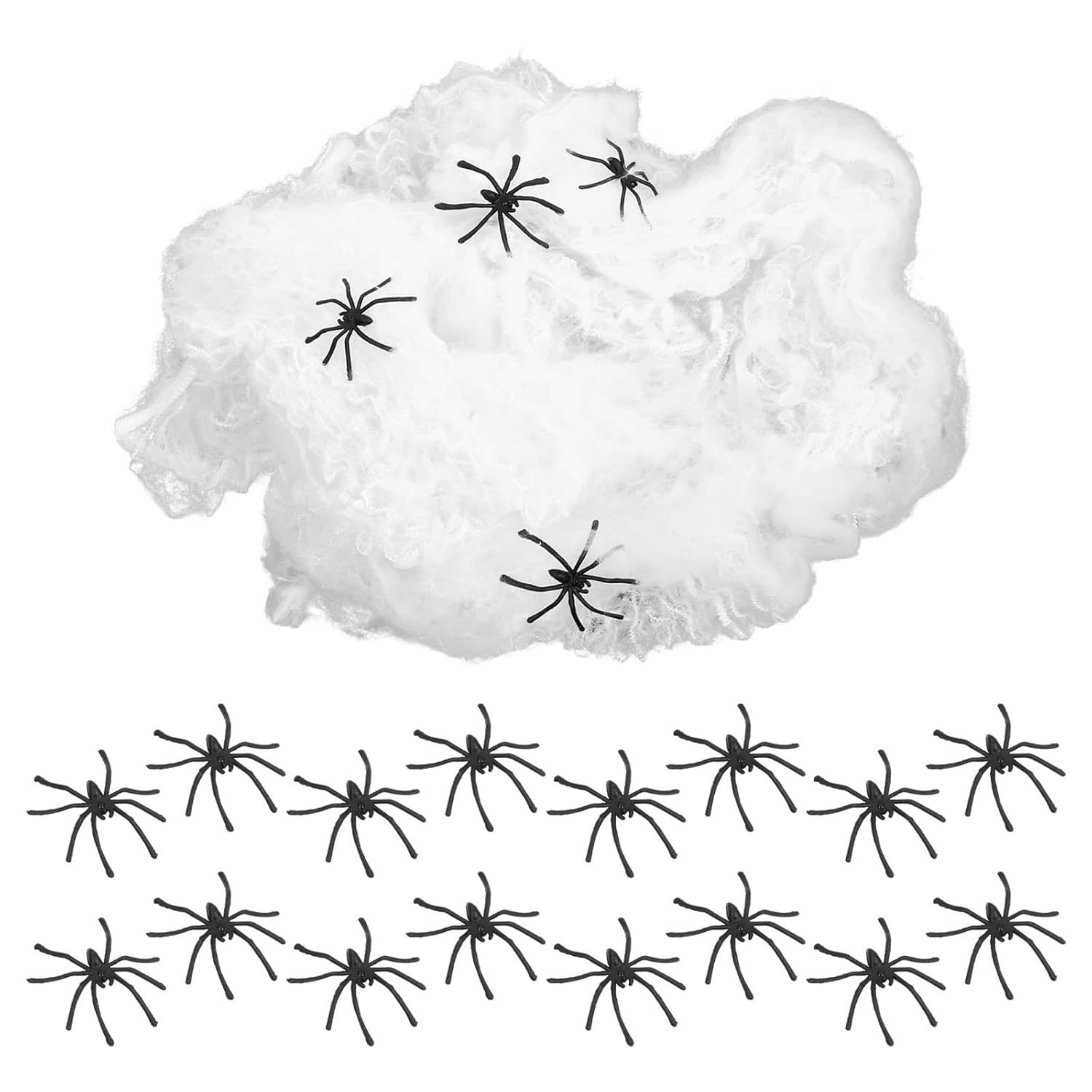 CIMAXIC 4 Pack Fake Spider Webs for Halloween