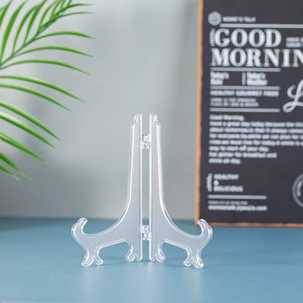 Artliving 6 Inch Clear Plastic Easels for Display