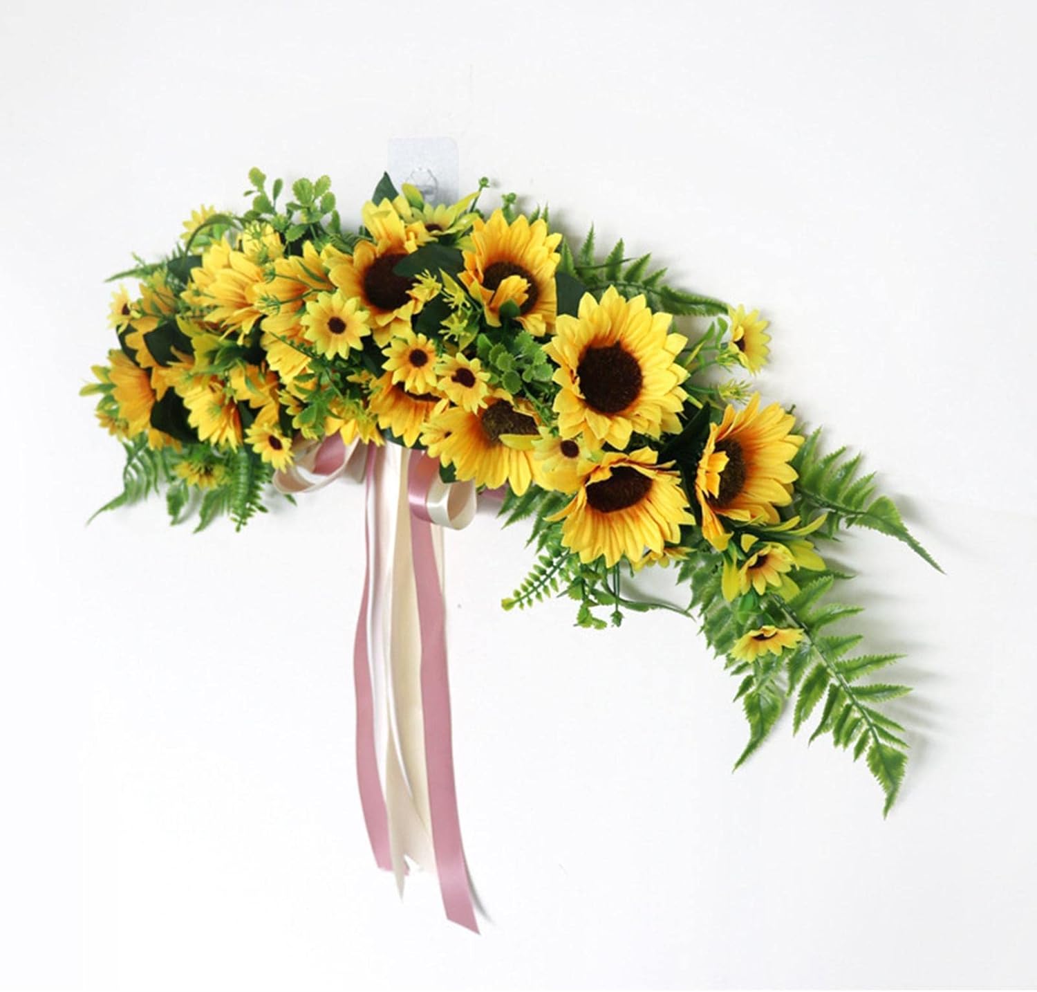 29 Inch Artificial Sunflower Swag for Wall Fireplace Decor