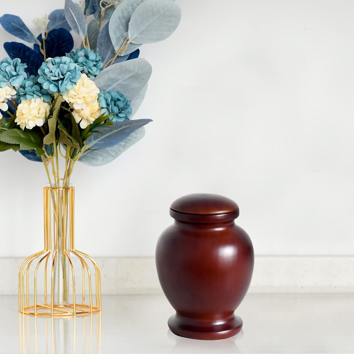 Elegant Wood Cremation Urn for Human Ashes