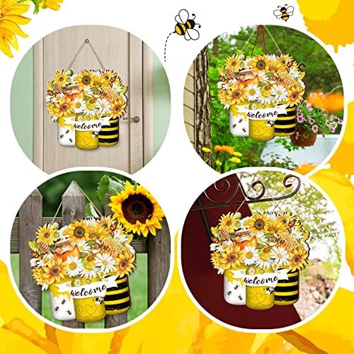 Spiareal Bee Welcome Hanging Front Door Sign