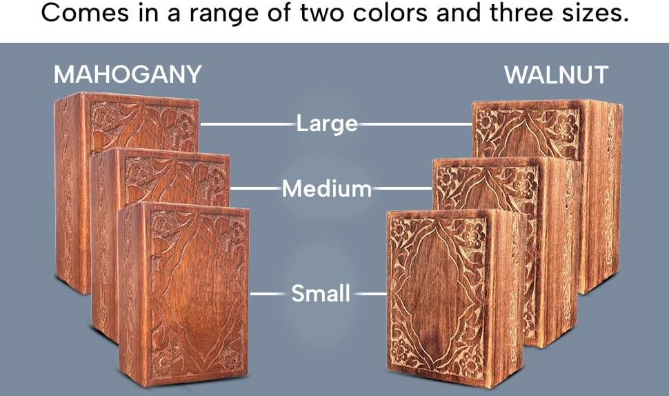 WoodGraphs Svaav Beautiful Handcrafted Wooden Urn Box