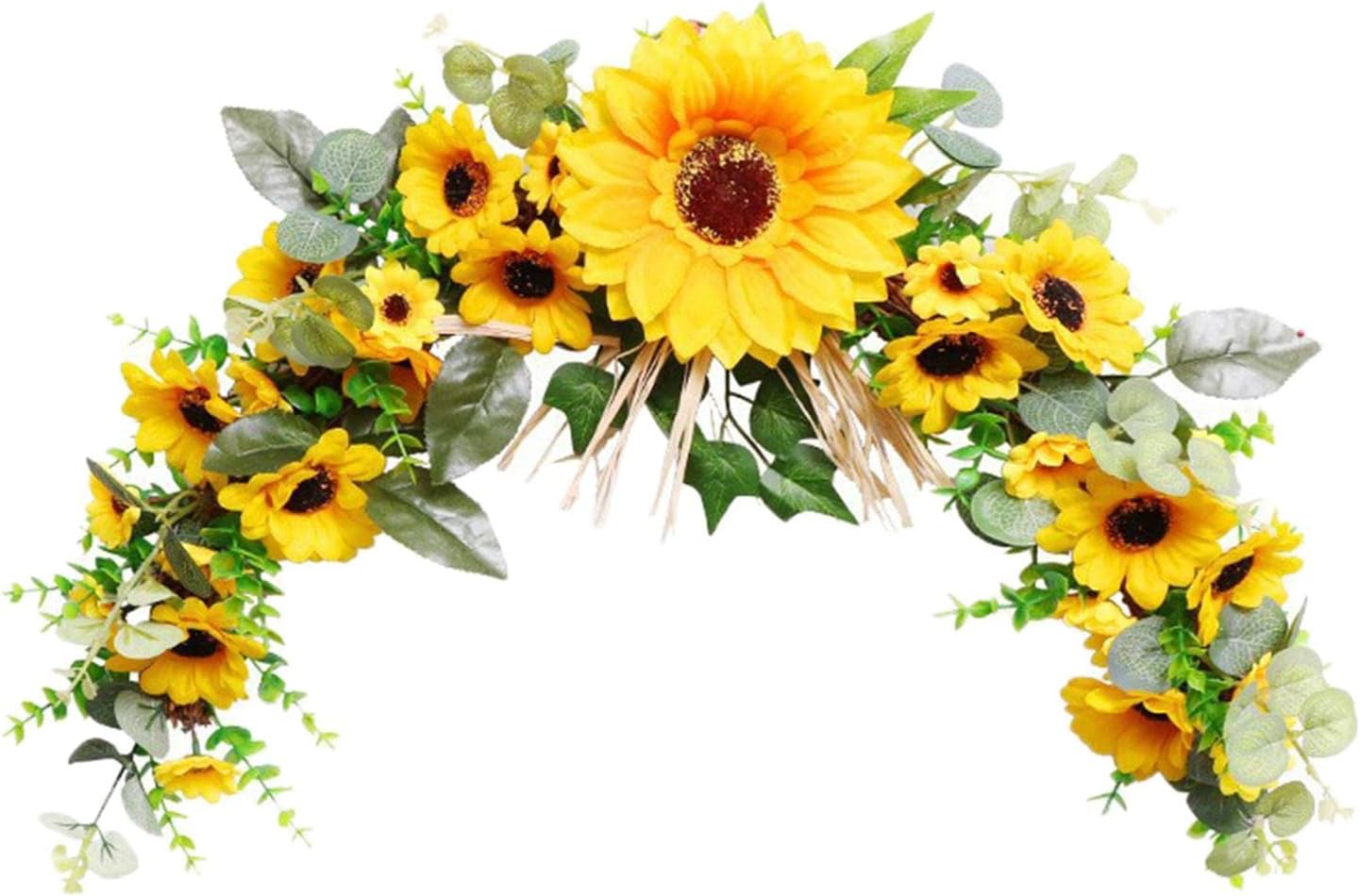 Generic Artificial Swag 23 Inch Wreath Garland for Front Door