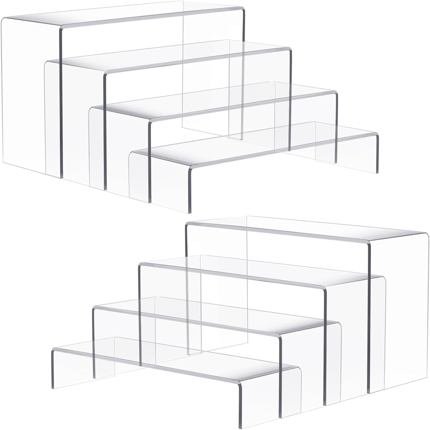 Anglelife 8 Piece Display Riser Set for Collectibles
