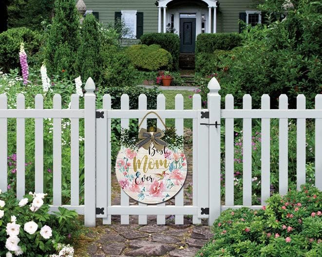 Best Mom Ever Rustic Wooden Front Door Sign 11 Inches
