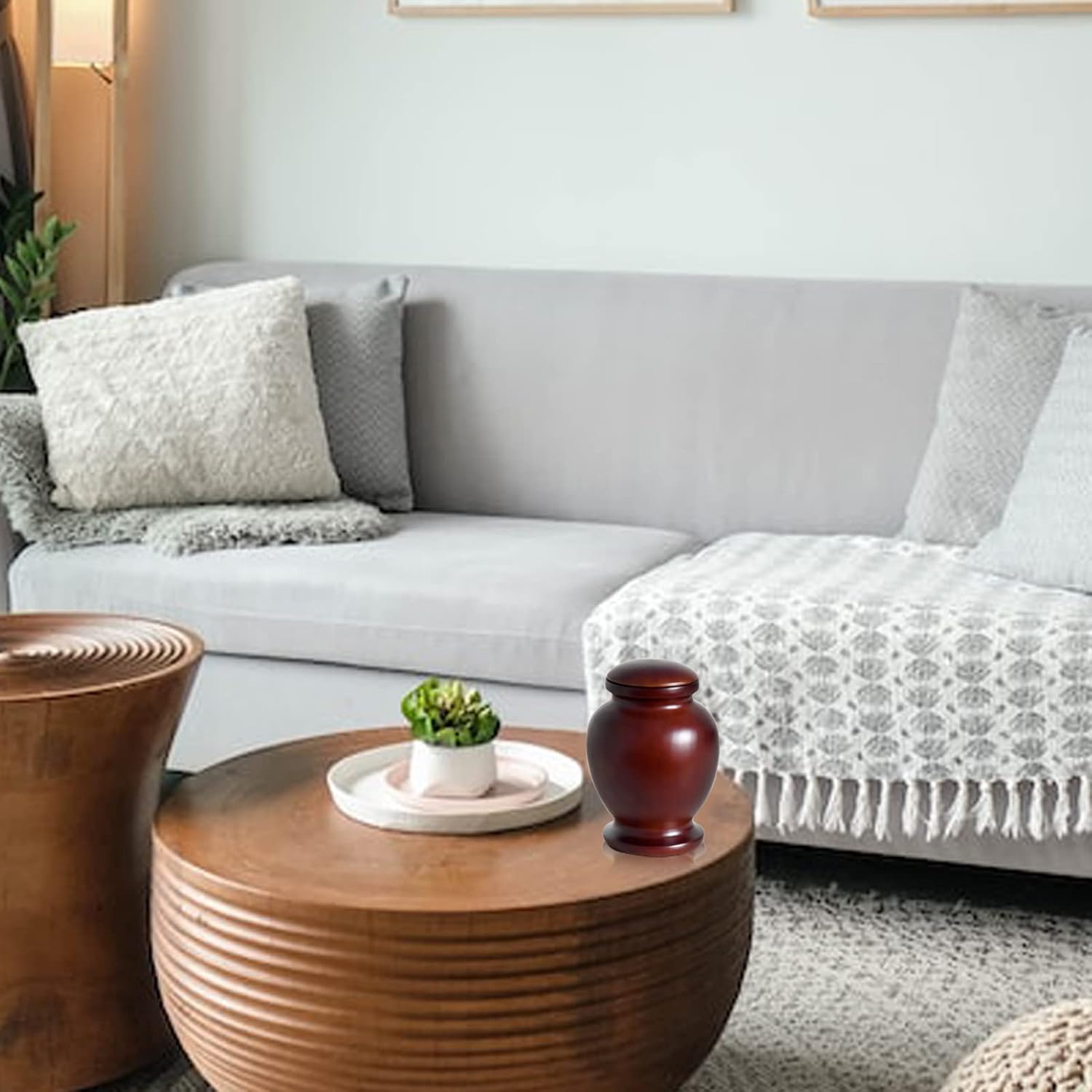 Elegant Wood Cremation Urn for Human Ashes