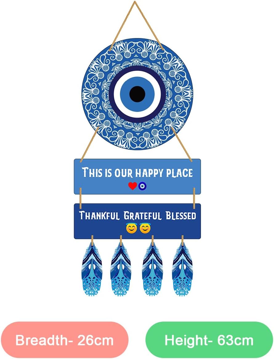 Kaameri Bazaar 28 Cm Engineered Wood Evil Eye Wall Art