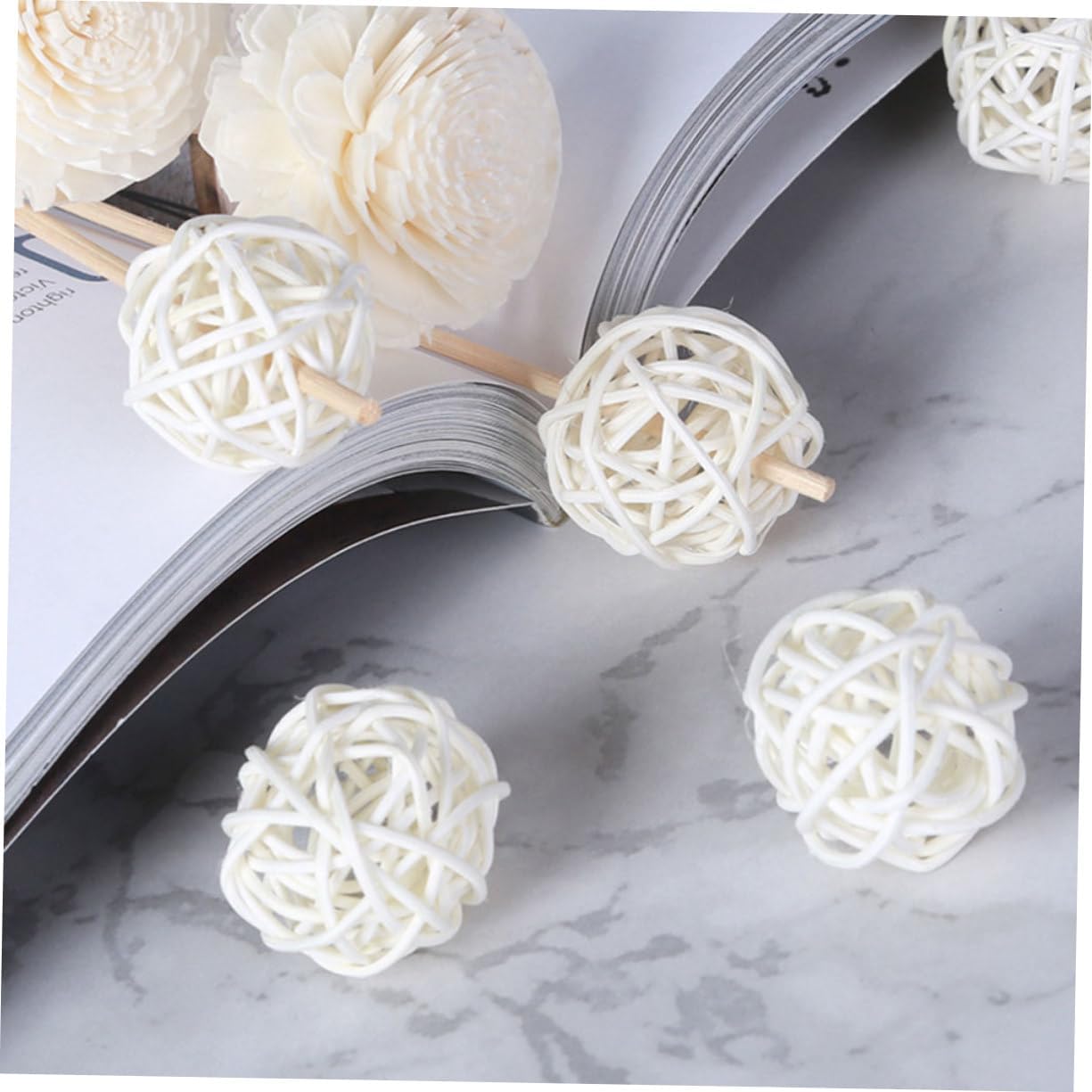 Alipis 25pcs Aromatherapy Rattan Balls Decorative Vase Fillers