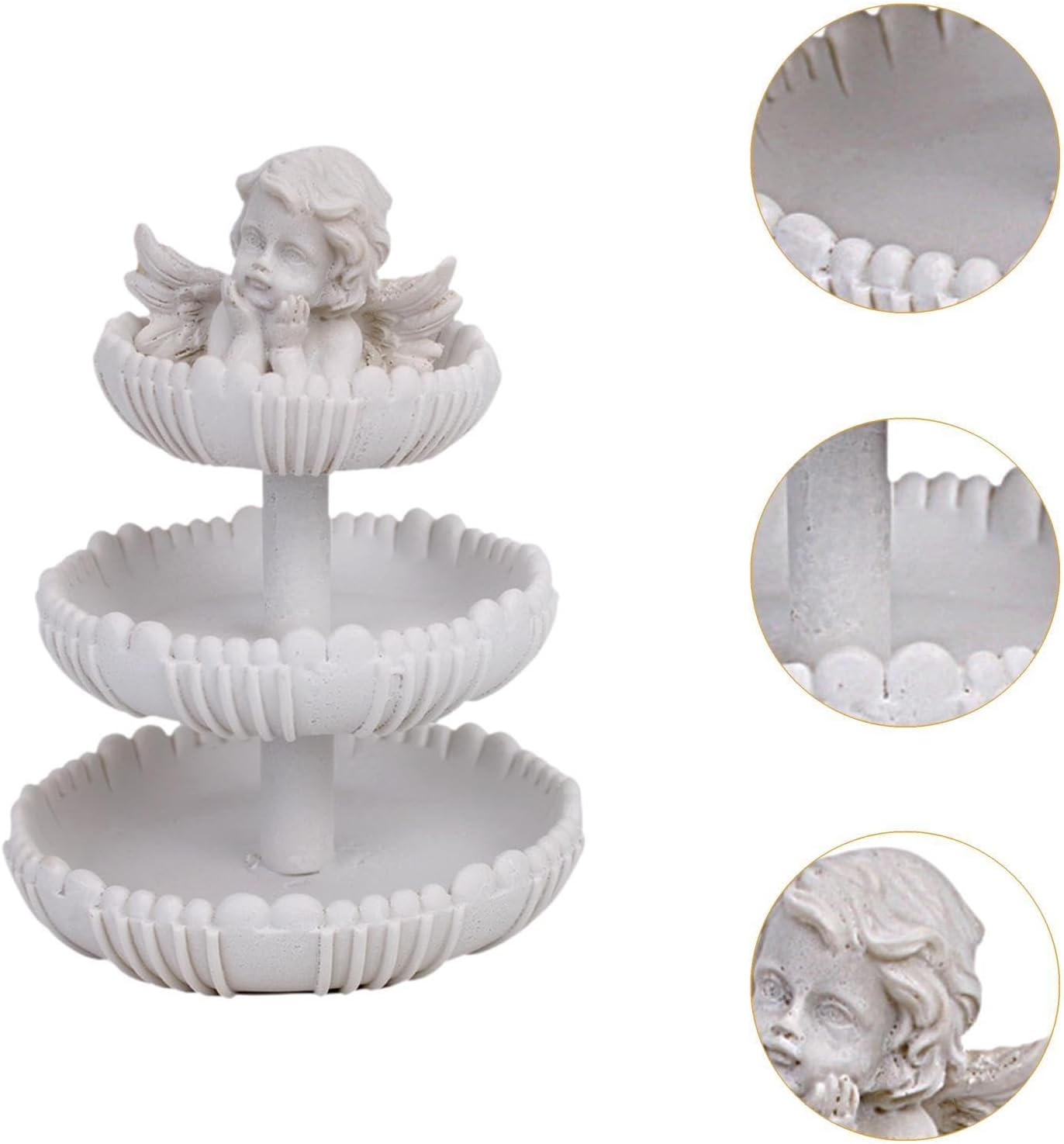 Elegant Wishing Angel Figurine Fountain Style Statue