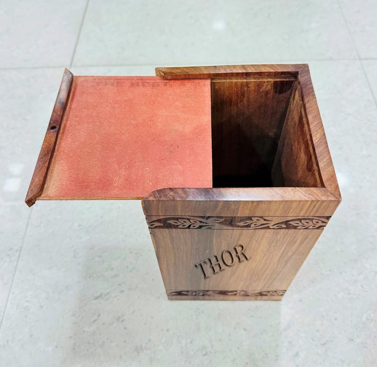 Handcrafted Rosewood Cremation Urn for Human and Pet Ashes