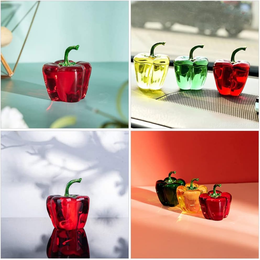 BESPORTBLE Crystal Bell Pepper Decor Figurine