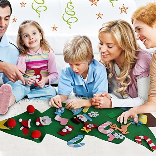 3ft DIY Felt Christmas Tree Set with 26 Ornaments for Kids