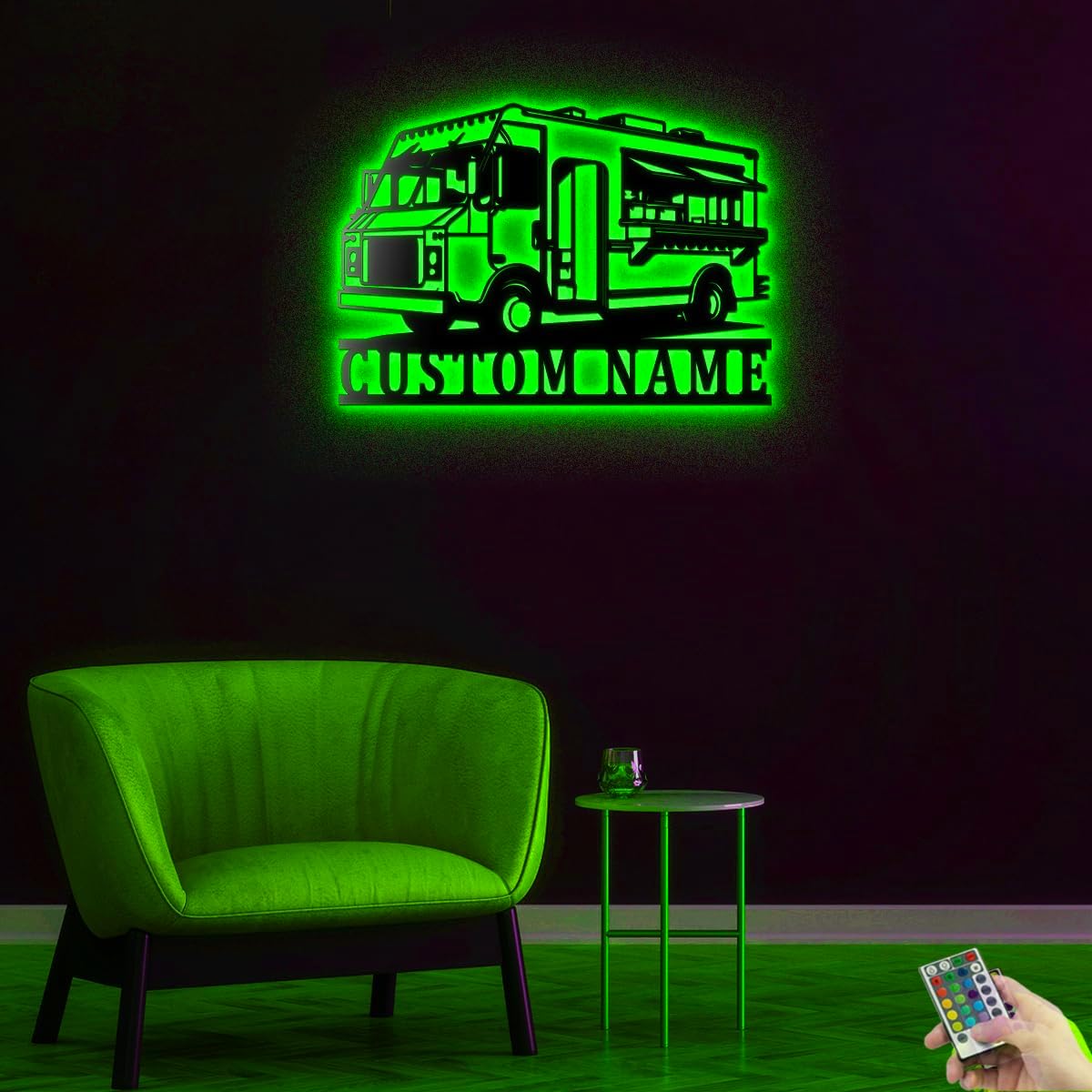 Custom Food Truck Metal Wall Art Sign Personalized Home Decor