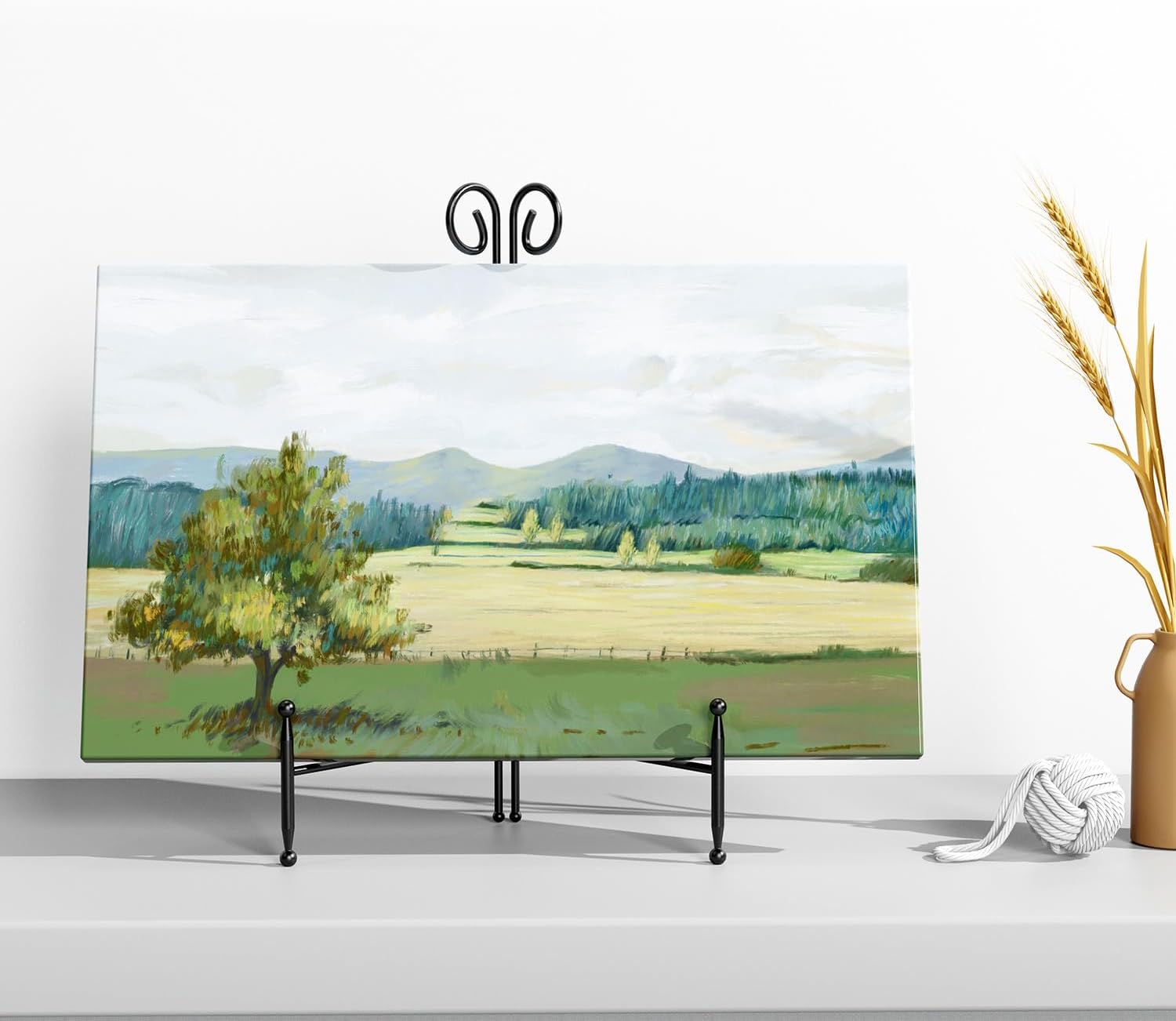 Black Iron Plate Stand for Display 8 Inch 1 Pack