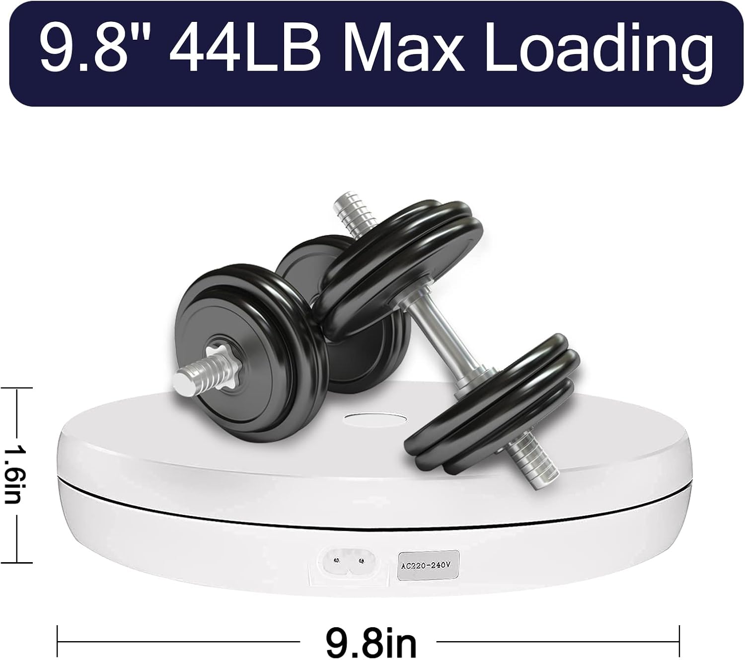 Foleto Motorized Rotating Display Stand with LED Light