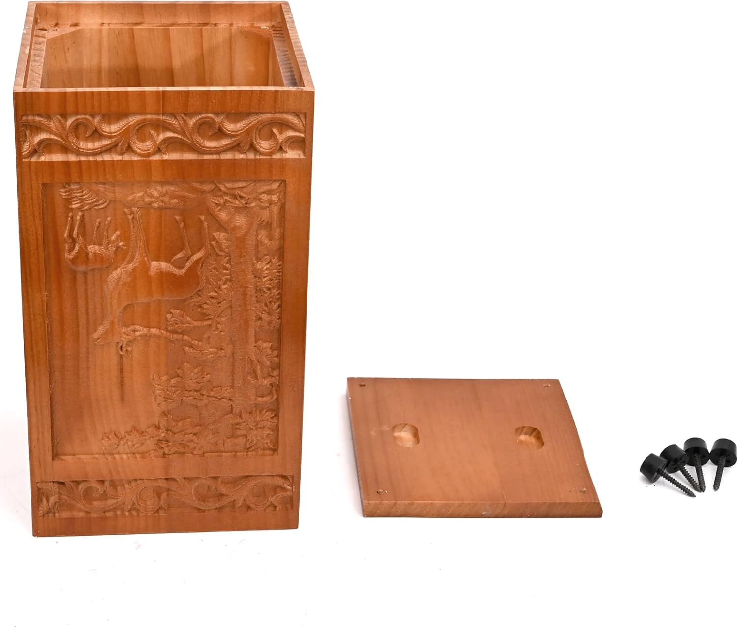 Elegant Wooden Cremation Urn for Human Ashes