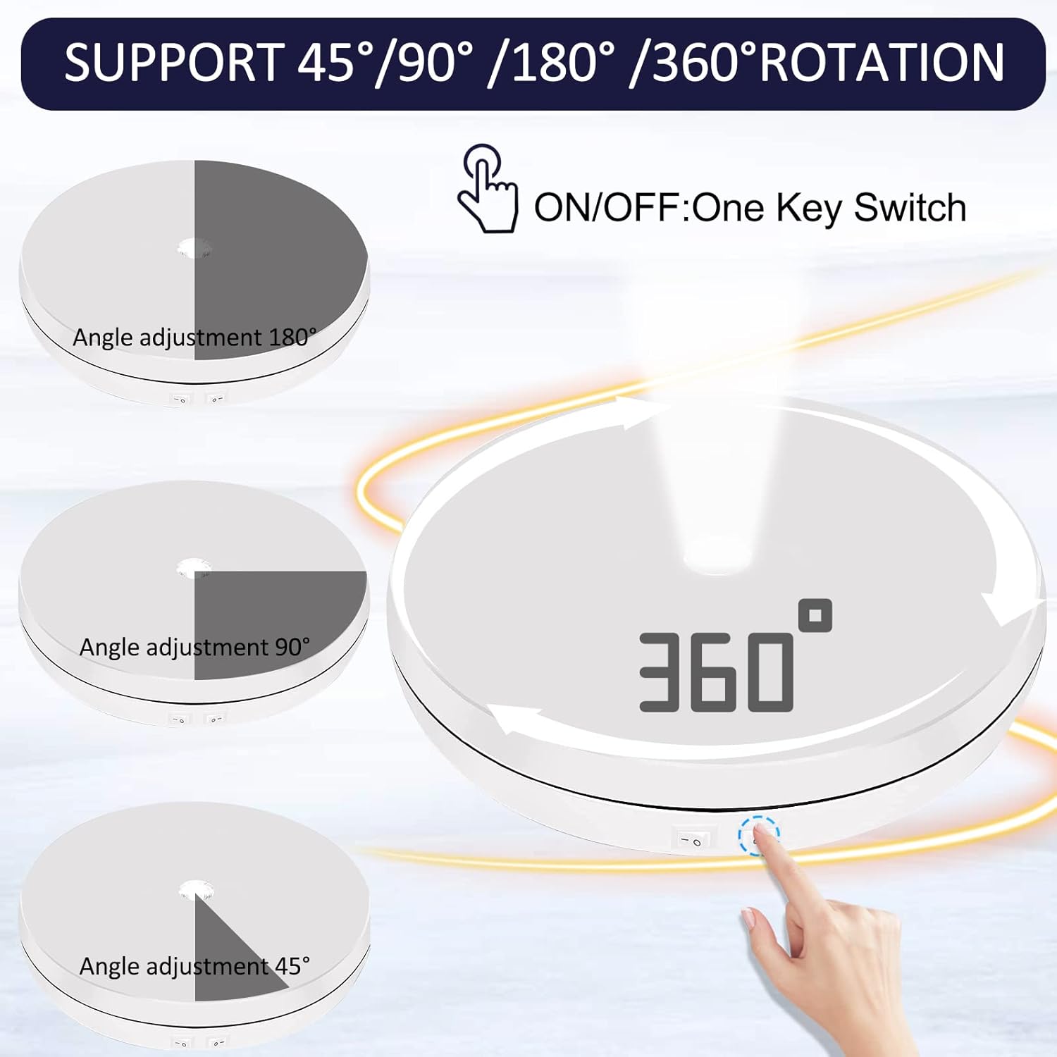 Foleto Motorized Rotating Display Stand with LED Light
